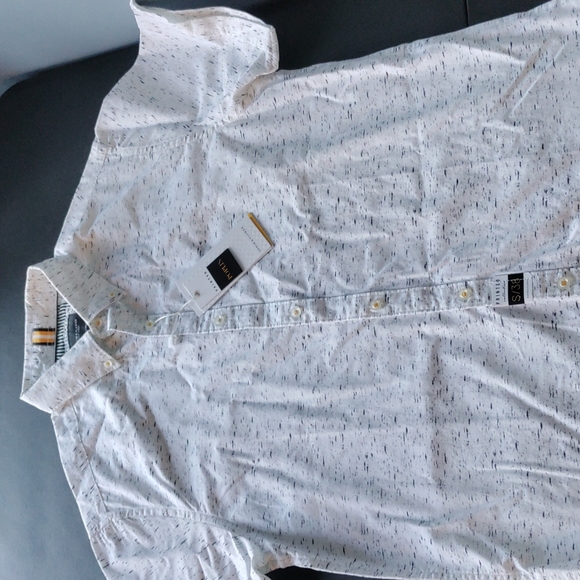 Denim & Flower Other - Men's Size Small button down white and black collared shirt sleeve shirt